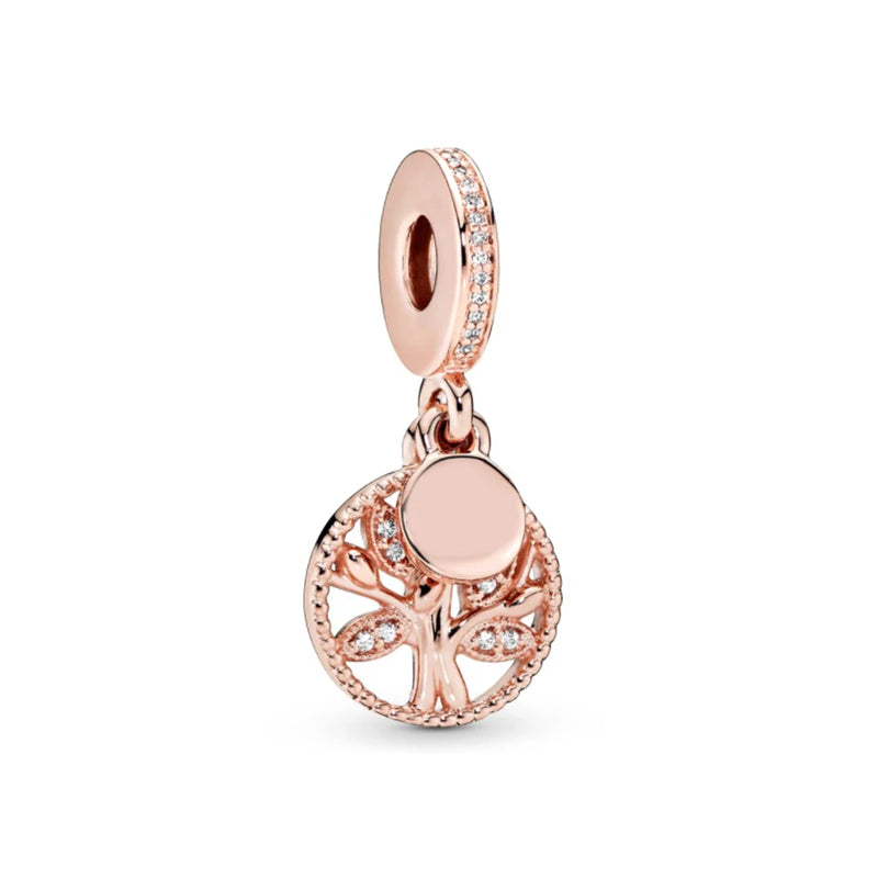 familieboom bedel met zirkonia stenen, rond vorm en luxe vorm voor vrouwen, goedkoop, luxe en in sale