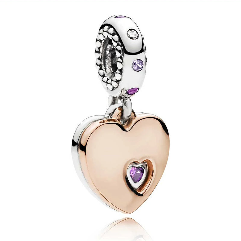 925 sterling zilver en rose goud bedels – luxe zilveren sieraden voor vrouwen