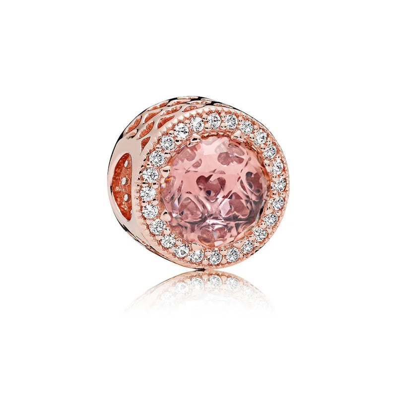 rose goude luxe bedel voor pandora-stijl armbanden in 925s zilver, voor vrouwen en goedkoop en gratis bij aankoop.